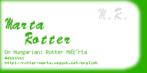 marta rotter business card